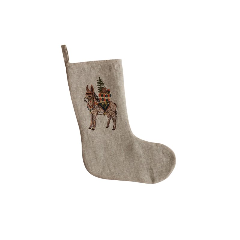Small Christmas Donkey Stocking, fromcoral & Tusk