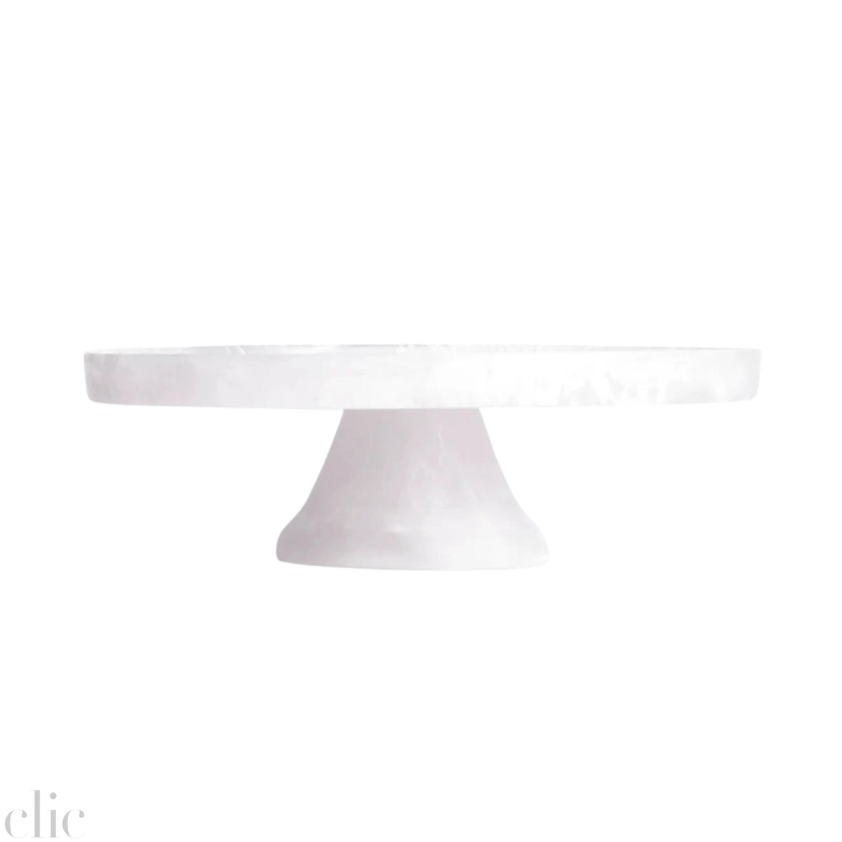 Footed Cake Stand in White Swirl, from Nashi Home