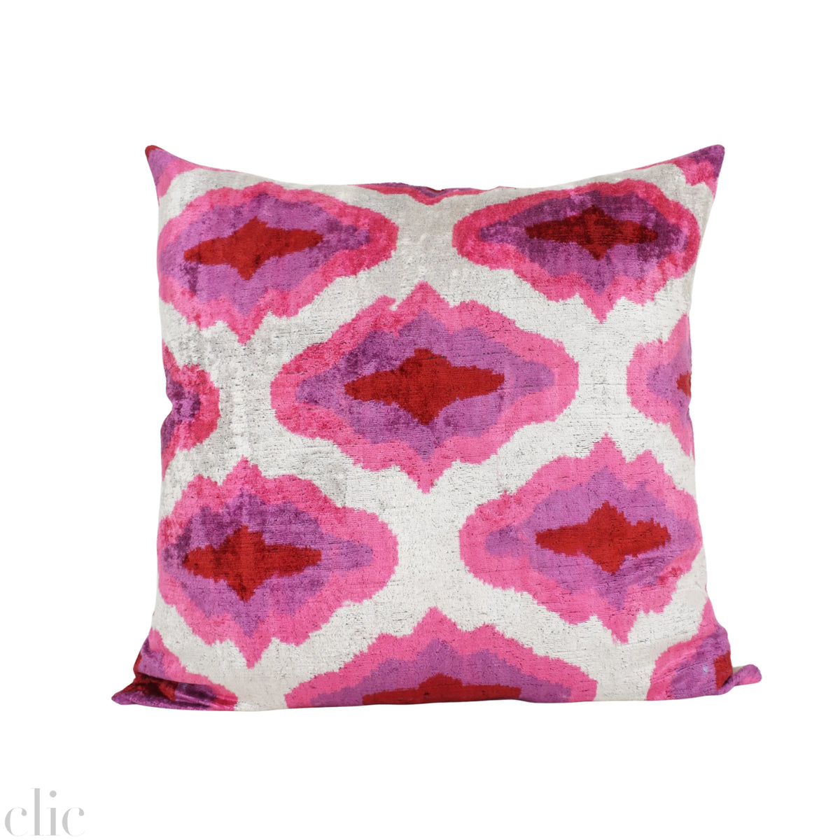 Hollywood Ikat Silk & Velvet Pillow