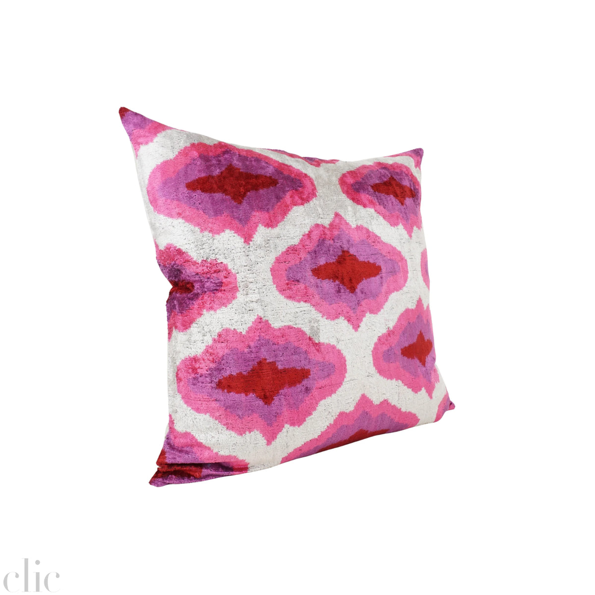 Hollywood Ikat Silk & Velvet Pillow