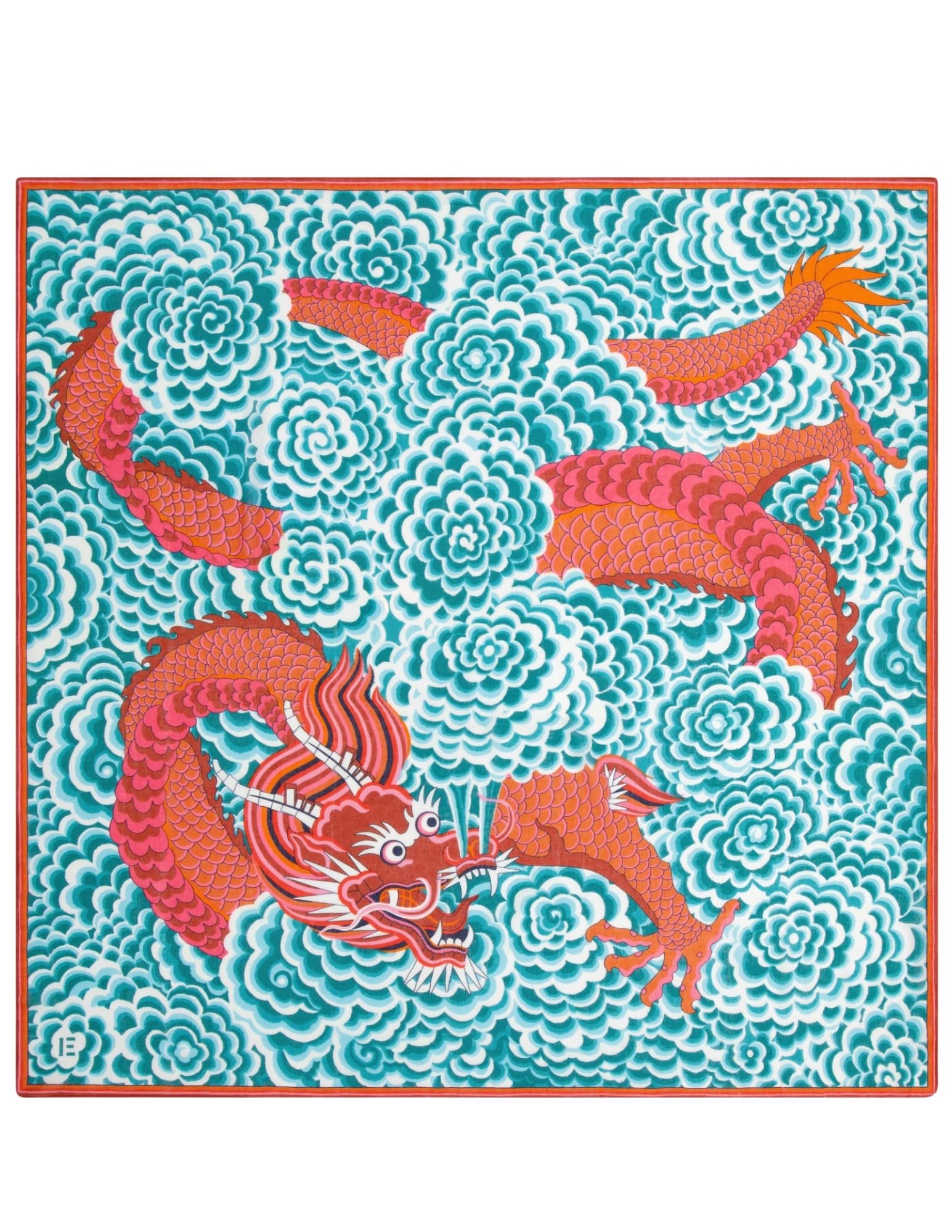 Carre 130 Dragon in Turquoise, from Inoui Editions