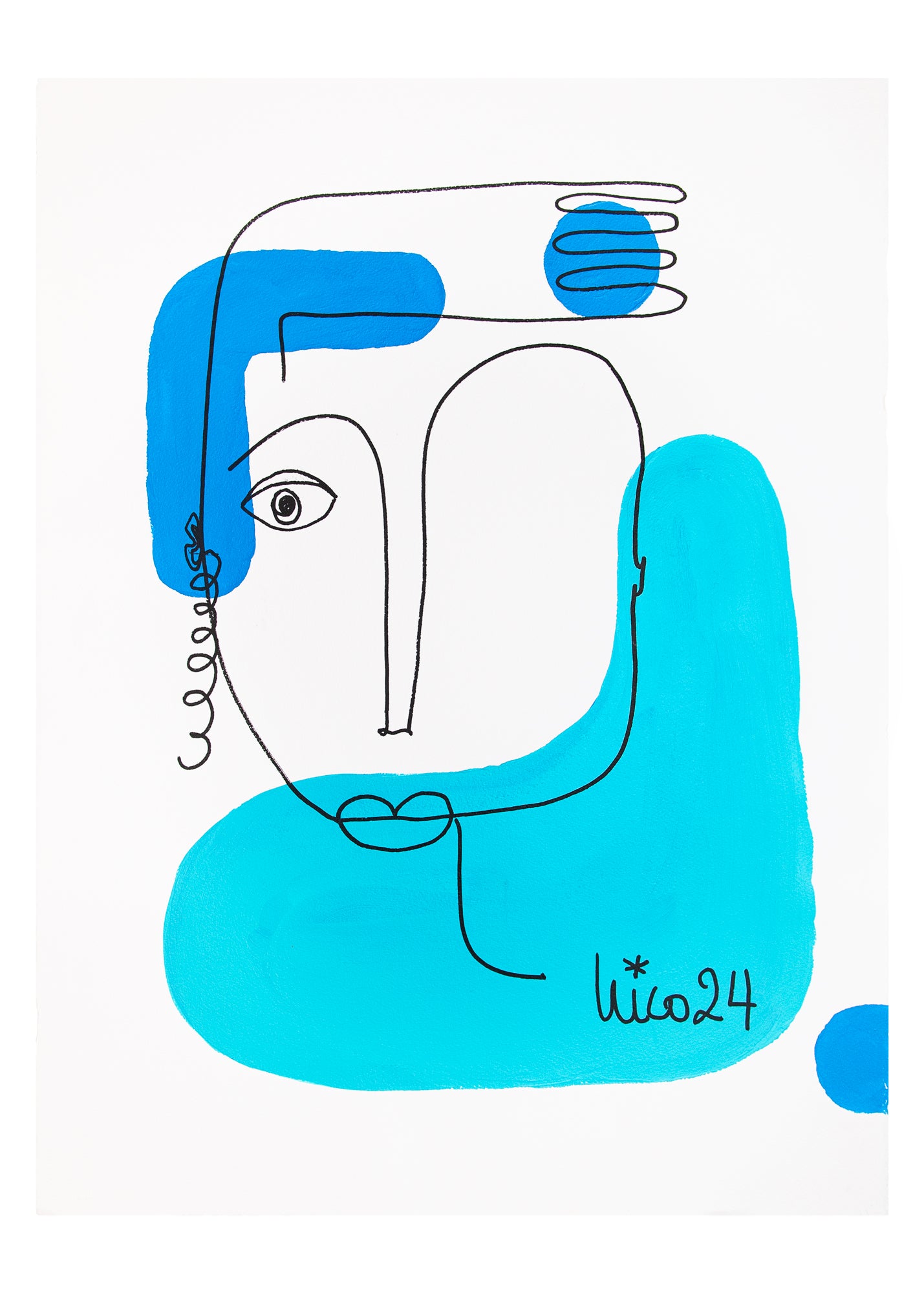 Large Visage 1 in Colors, by Nicolette Schouten