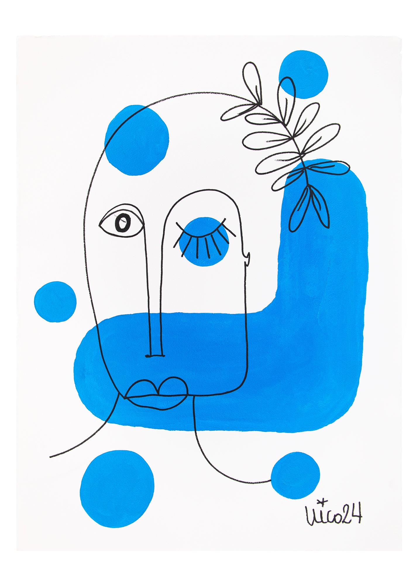 Large Visage 2 in Colors, by Nicolette Schouten