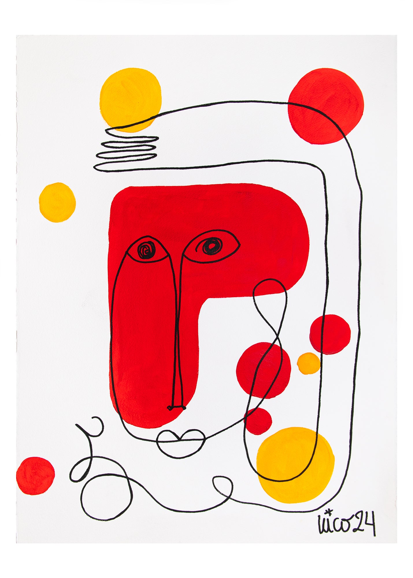 Large Visage 3 in Colors, by Nicolette Schouten