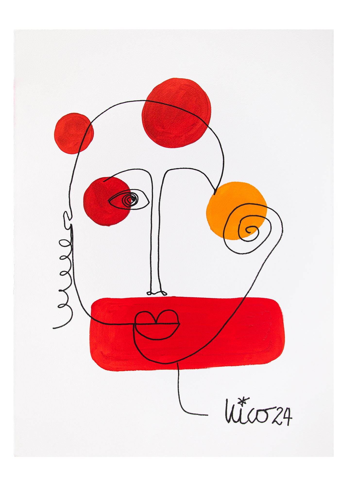 Large Visage 4 in Colors, by Nicolette Schouten