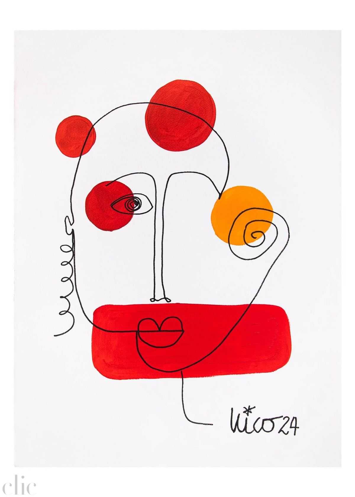 Large Visage 4 in Colors, by Nicolette Schouten