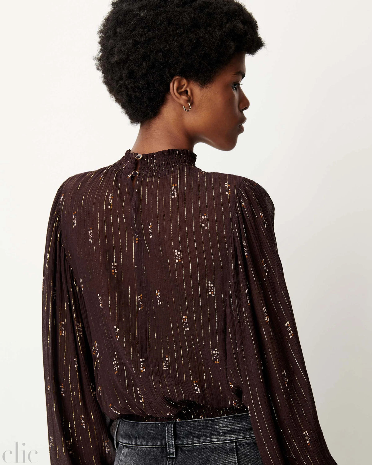 Duchess Blouse in Domiu Coffee, from Sessun