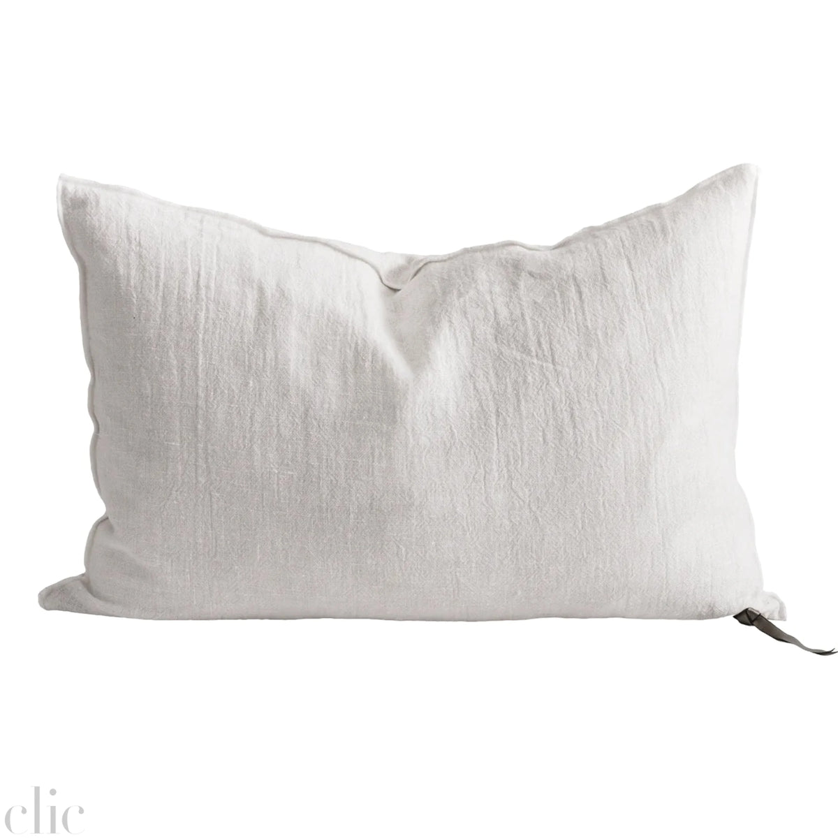 Washed Crepon Pillow 16x24 in Blanc, from Maison de Vacances
