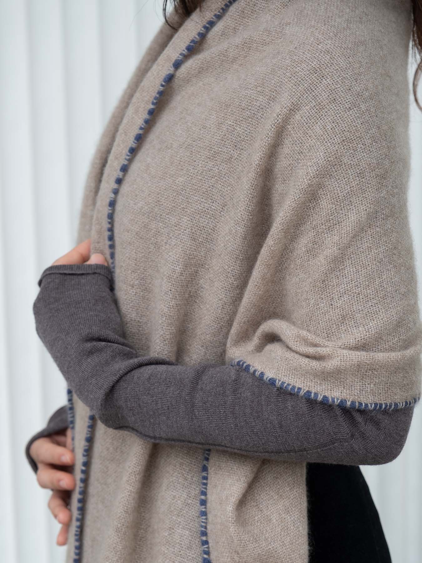 Weaver Cashmere Scarf in Beige, from Oats and Rice