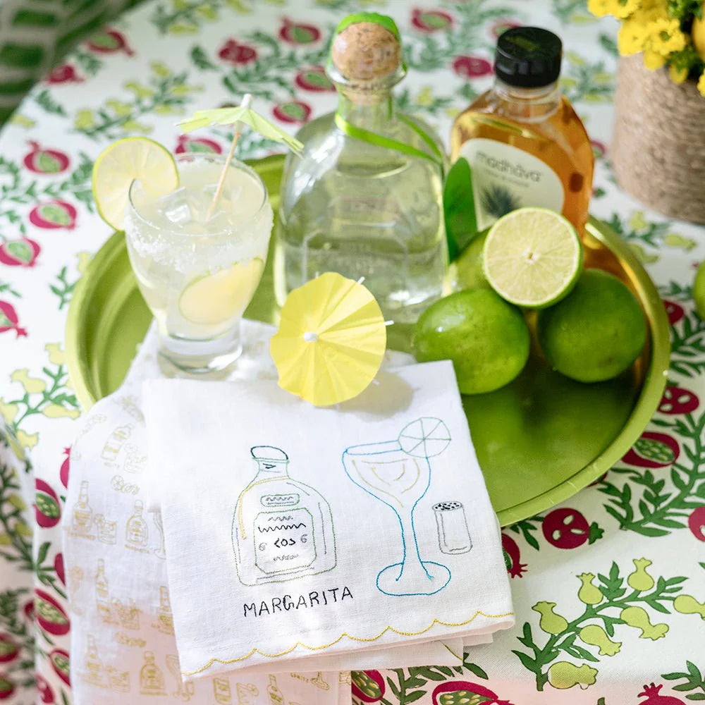 Set of 2 Margarita Linen Tea Towels, from Pomegranate