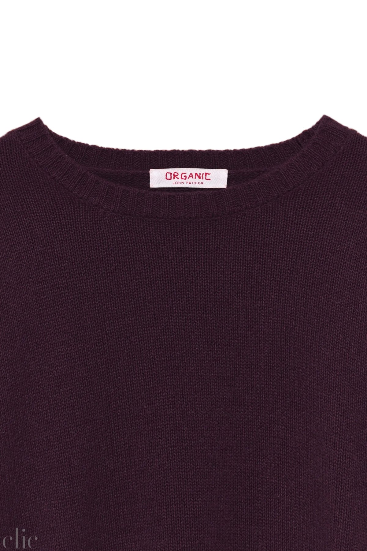 Cashmere Wide Pullover in Eggplant, from Organic by John Patrick