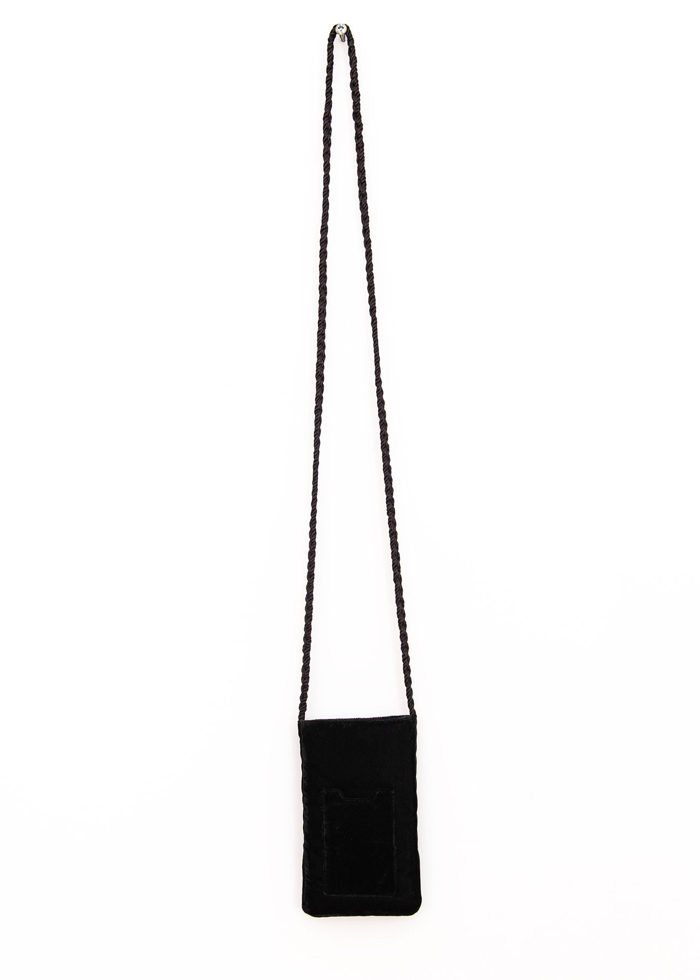 Sun Velvet Phone Bag in Black, from Olivia Dar