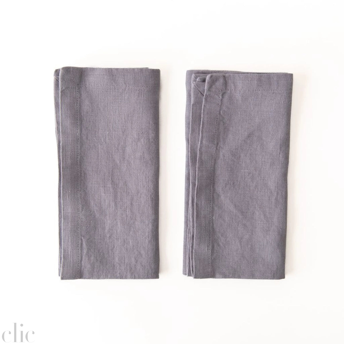 Light Grey Linen Napkins Set of 2, from Linen Tales