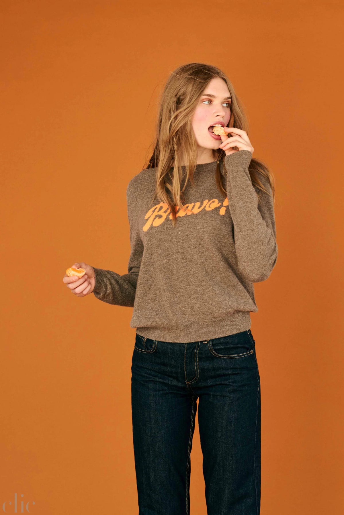 Bravo Crew in Sunshine Orange, from Jumper 1234