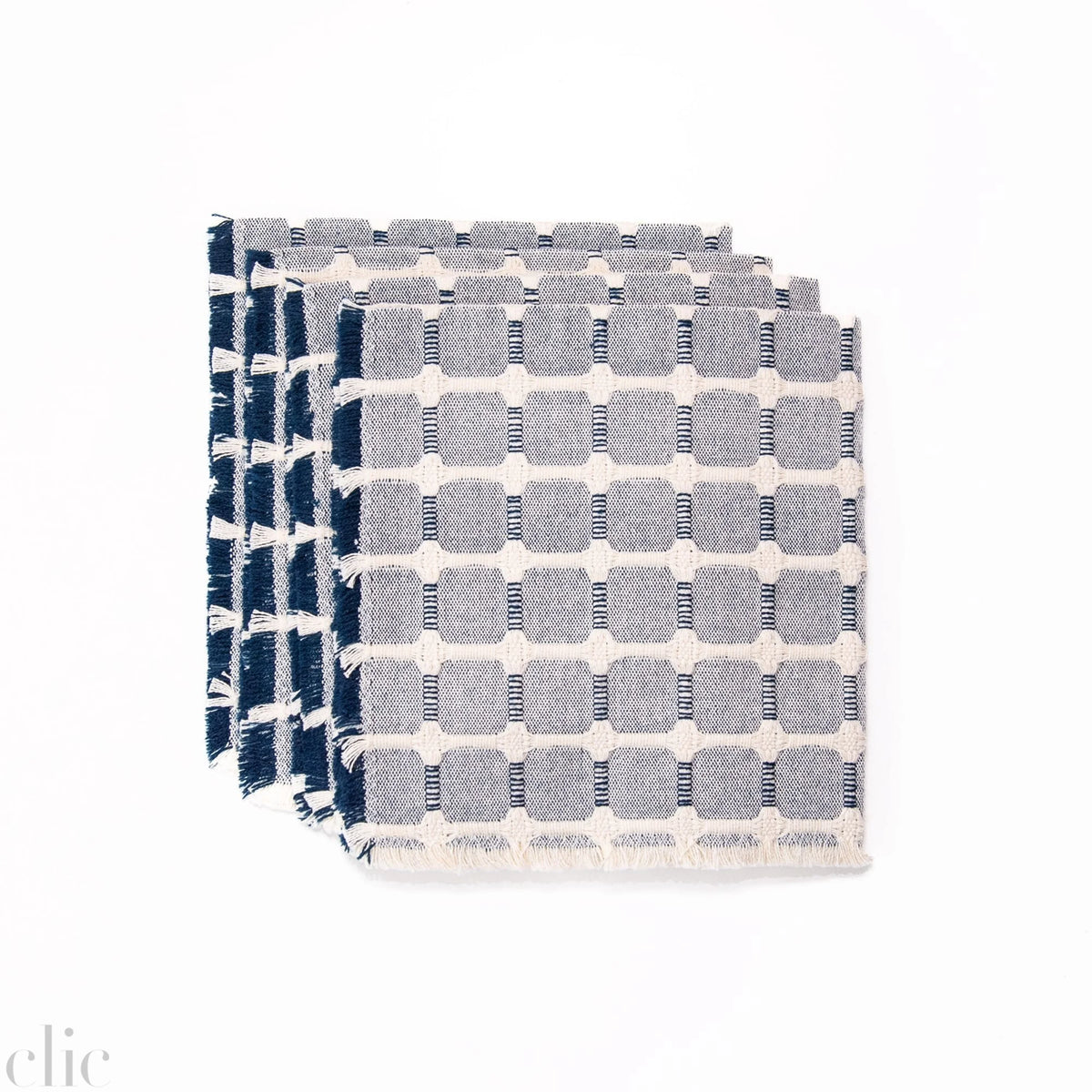 Set of 4 Hopsack Napkins in Ink, from Dove and Donkey