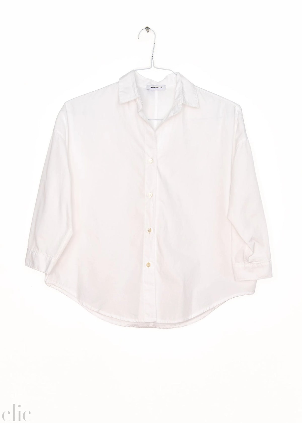 Zoe Japanese Poplin Shirt in White, from Monday12