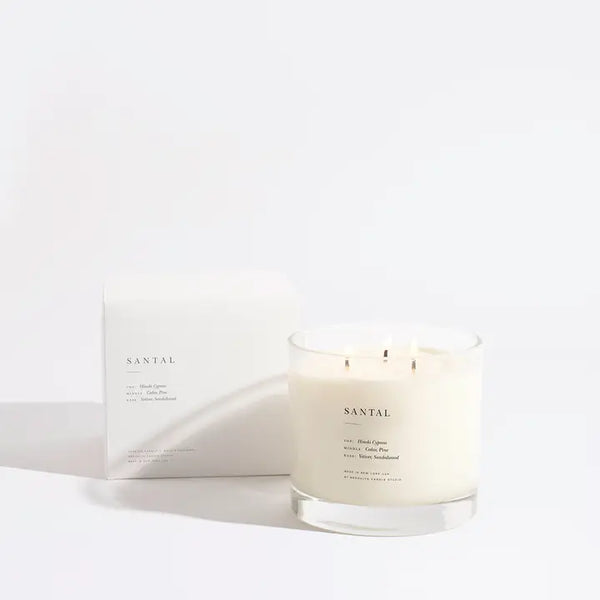 Santal three Wick Candle, from Brooklyn Candle Studio