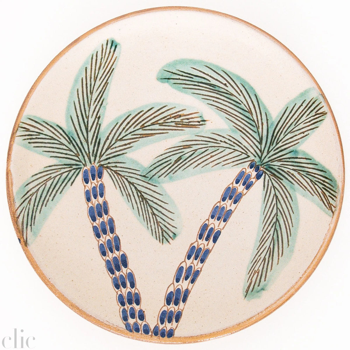 Palm Ceramic Plate, from Kiliim