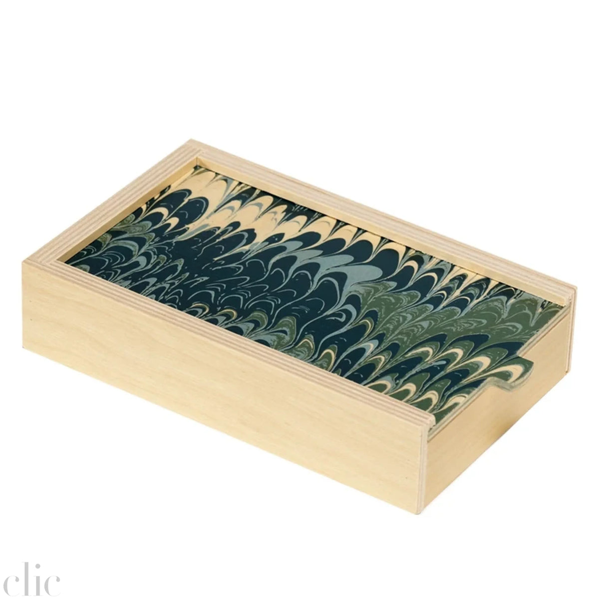Marble Green Domino Set, from Wolfum