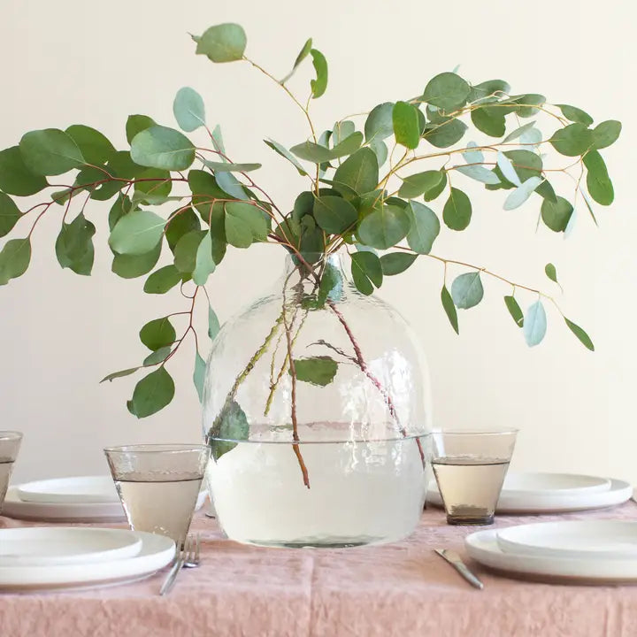 Hebron Handblown Hammered Glass Vases in Clear, from Creative Women