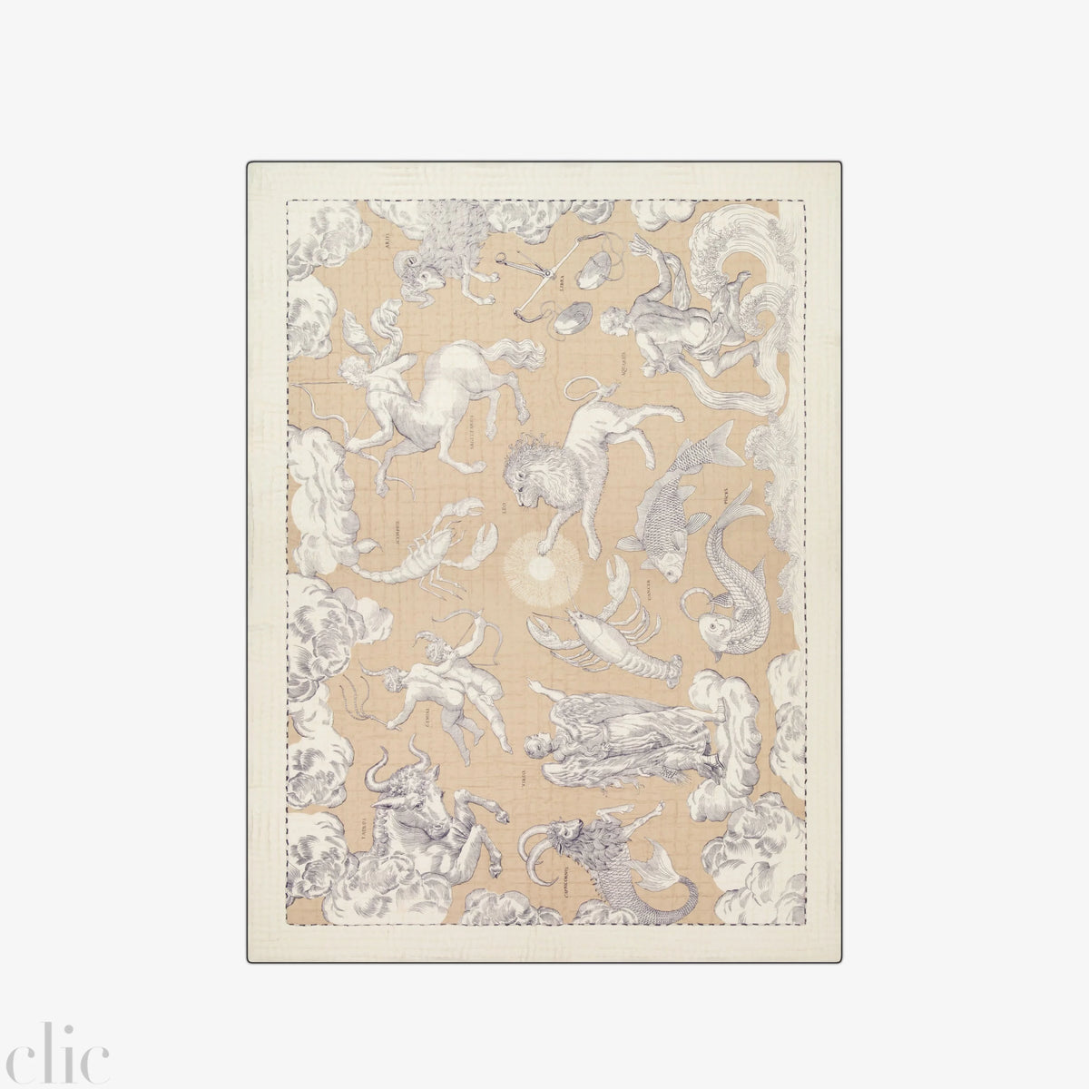 Astrologie Quilted Cover in Beige, from Inoui Editions