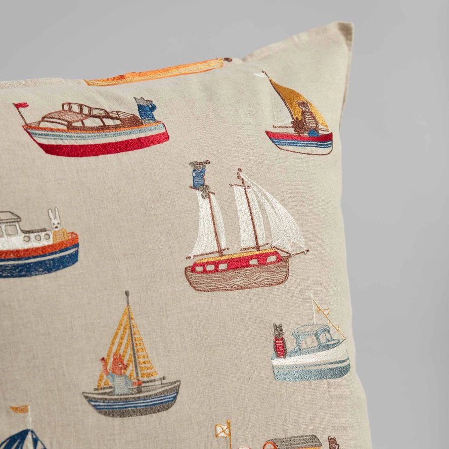 Boats Pattern Pillow, from Coral & Tusk