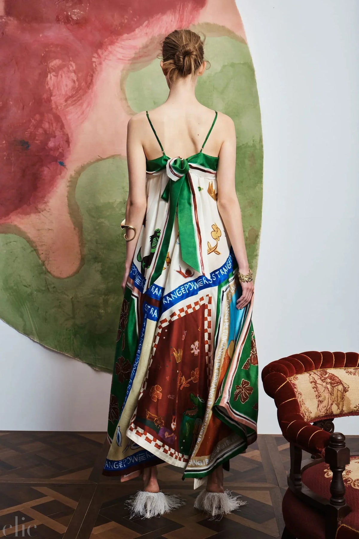 Tangible Love silk Midi Dress, from Alemais