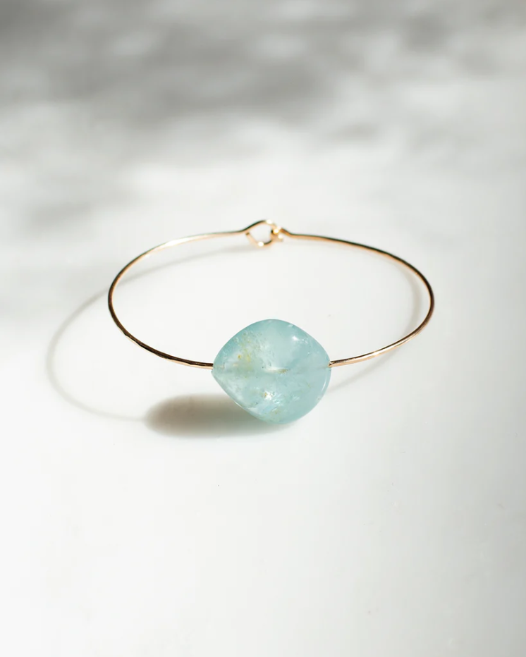 Aquamarine Cuff Bracelet, from Mary Macgill