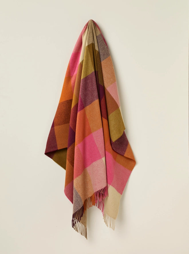 St. David's Design Merino throw in Burgundy, from Bronte Moon