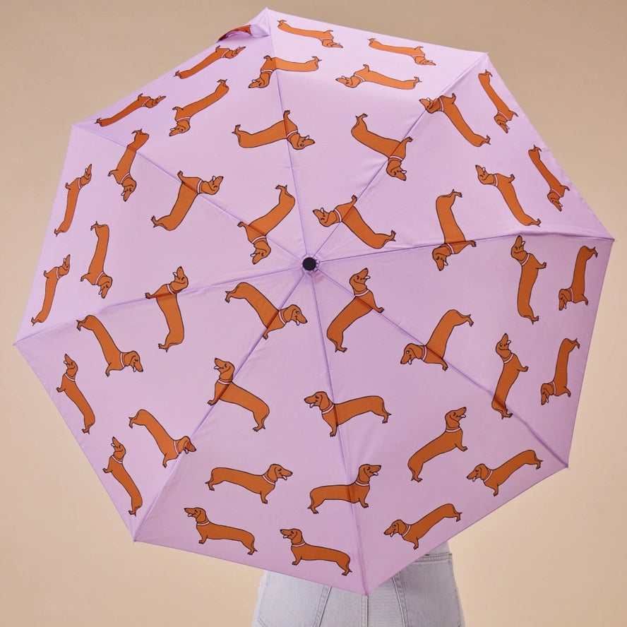 Compact Dachshund Umbrella in Purple, from Origincal Duckhead