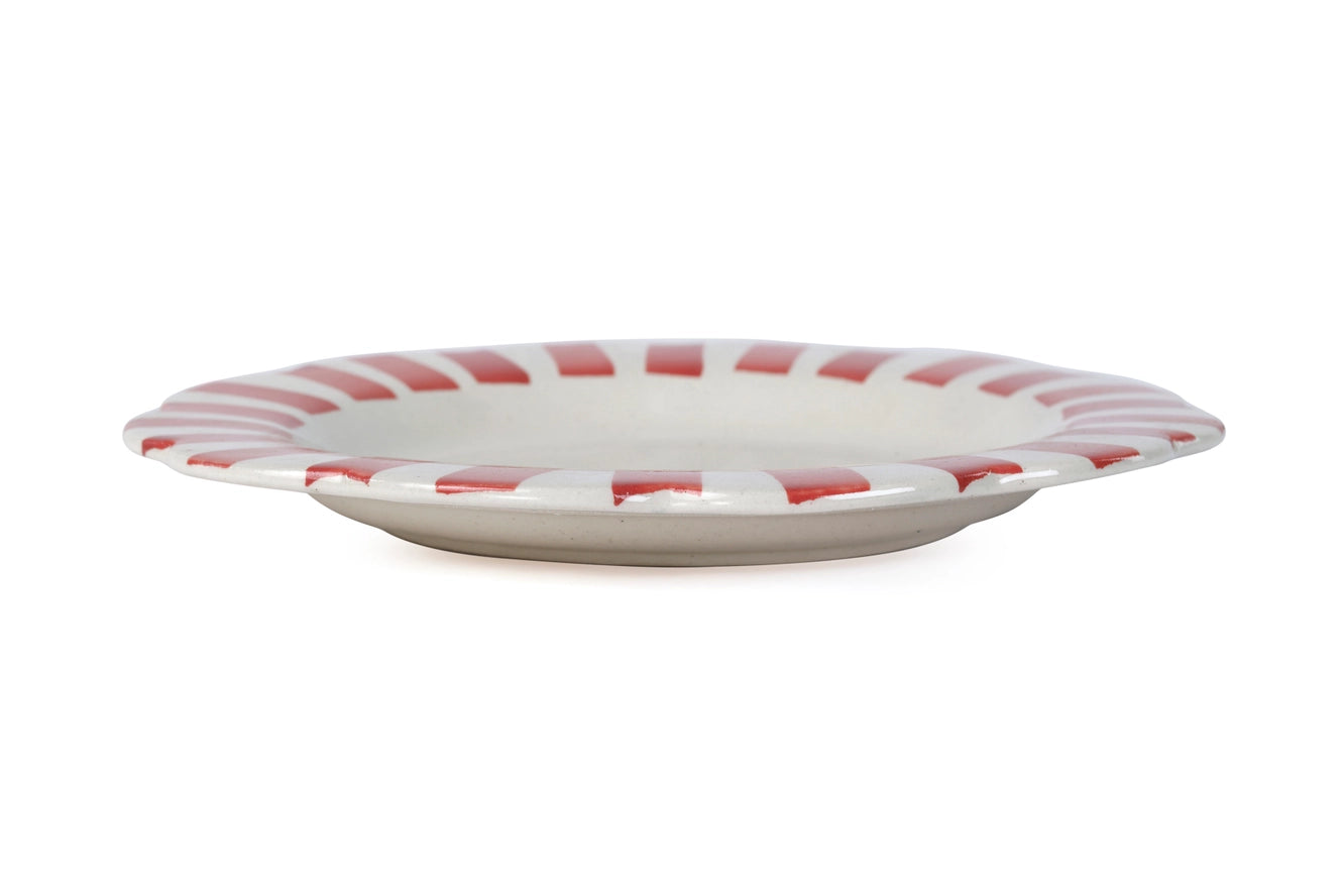 Ceramic Stripe Dinner Plate, from Casa Amarosa
