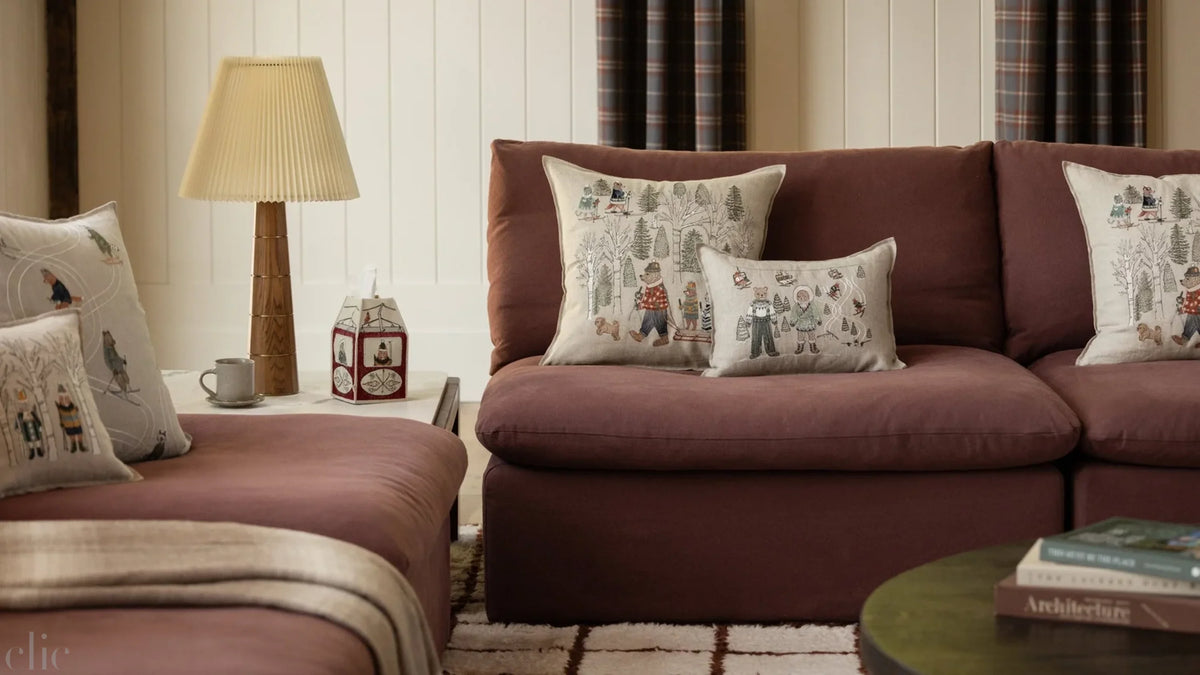 Ski Slope Pillow, from Coral & Tusk