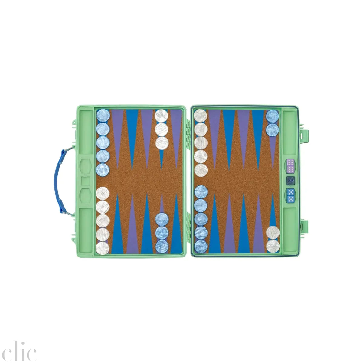 Travel Backgammon Set in Coral, from Gammn