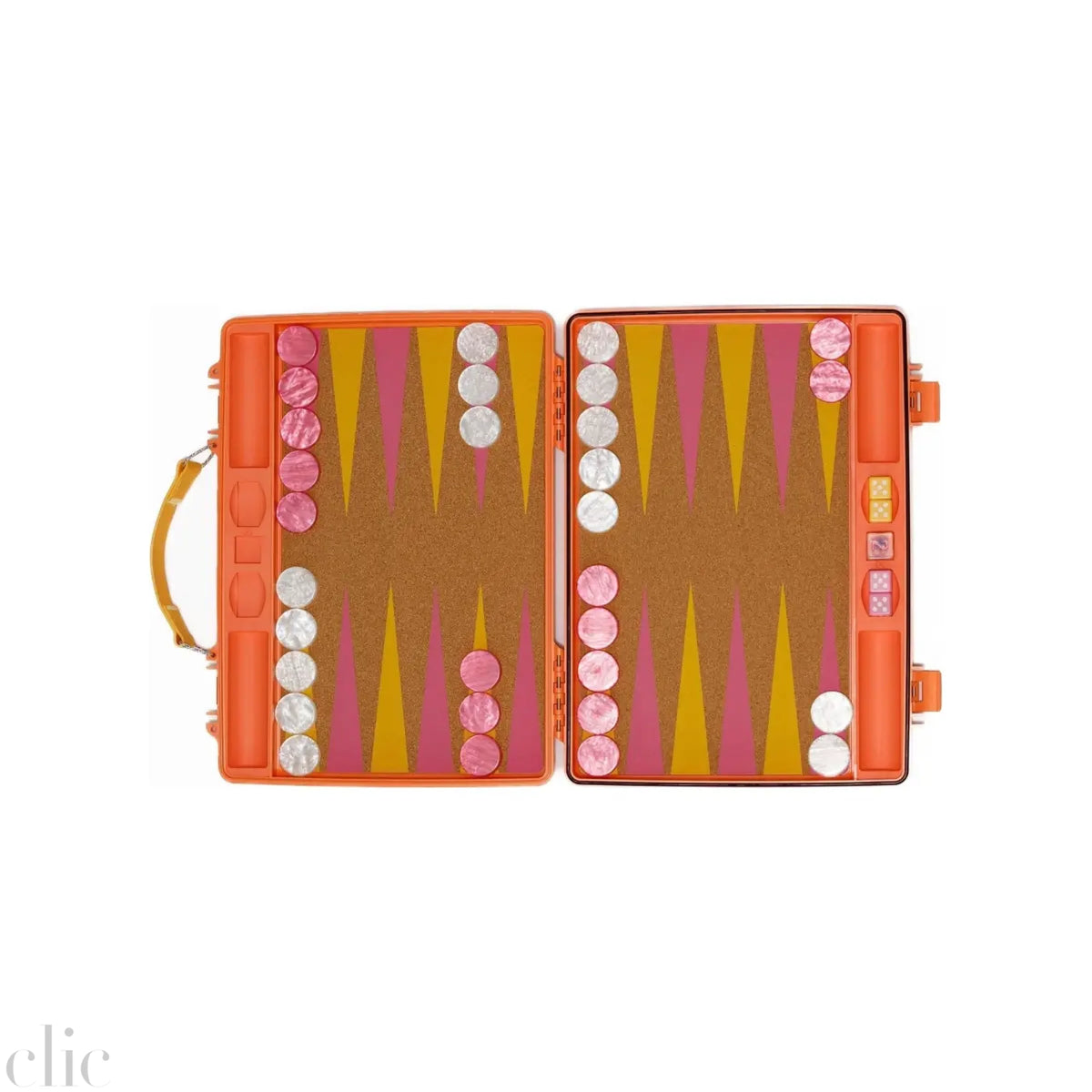 Travel Backgammon Set in Coral, from Gammn