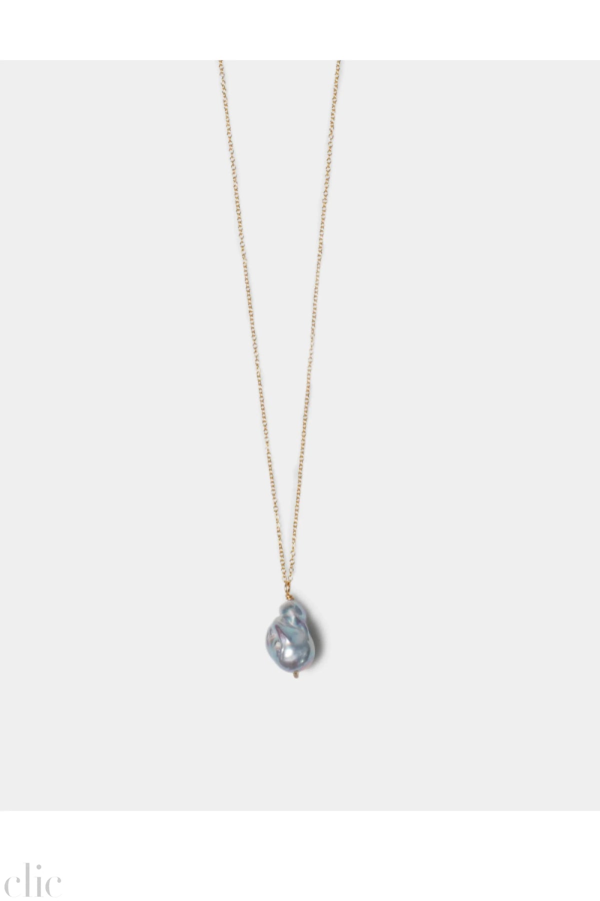 Baroque Pearl Drop Necklace Silver, from Mary MacGill