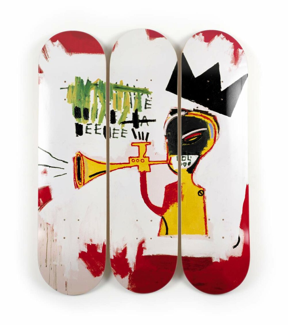Jean-Michel Basquiat Trumpet Skateboard from The Skateroom