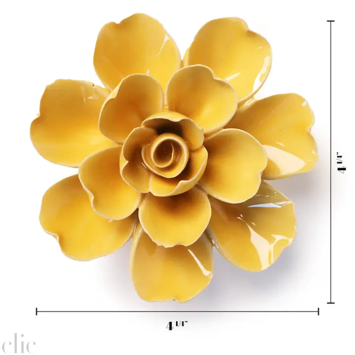 Easter Ceramic Tahitian Flower in Yellow