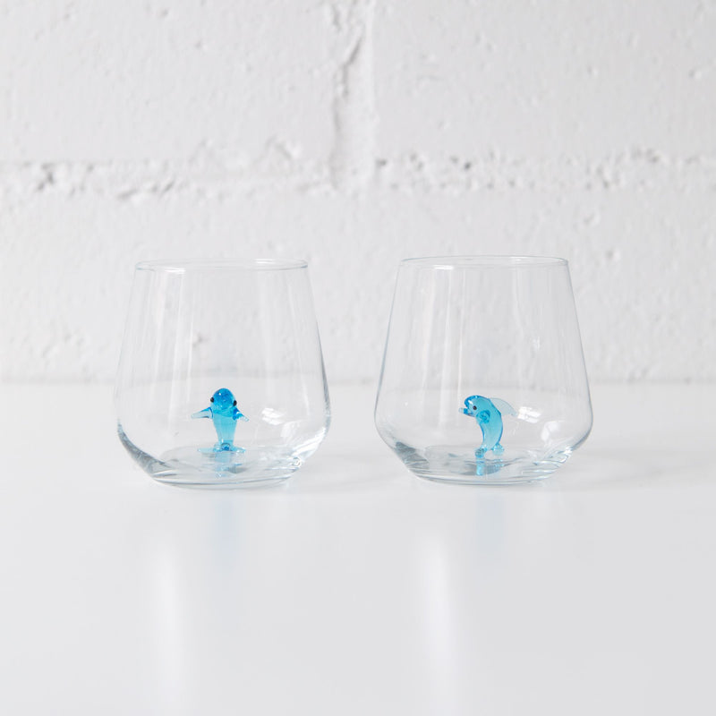 Dolphin Drinking Glass