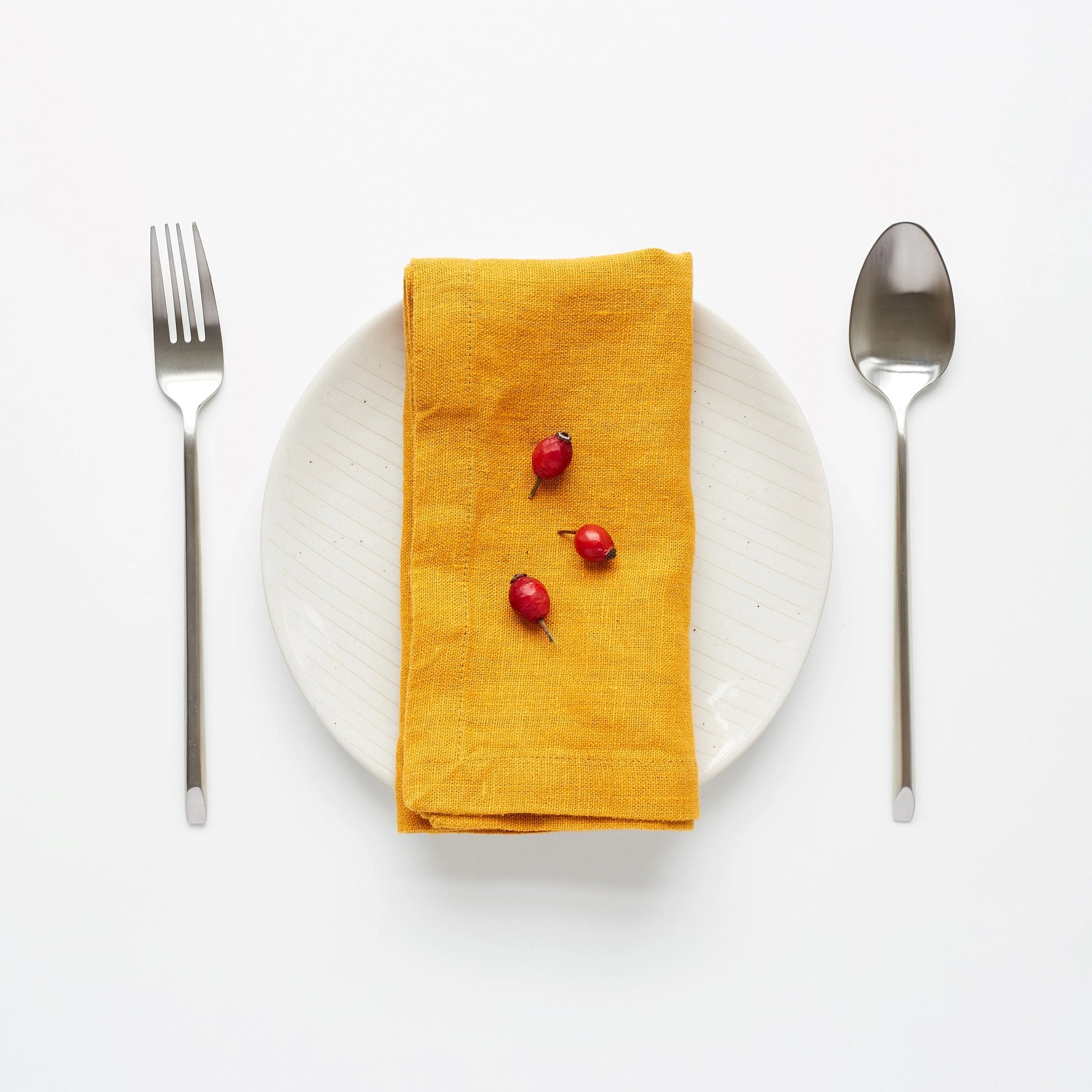 Mustard Linen Napkins Set of 2, from Linen Tales