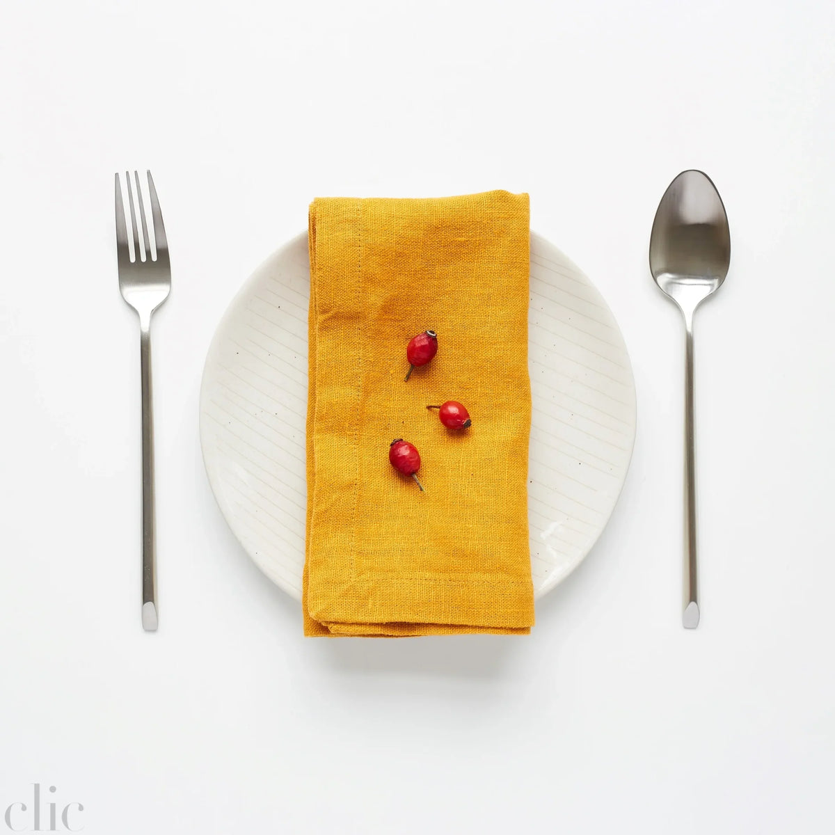 Mustard Linen 20x20 Napkins Set of 2, from Linen Tales