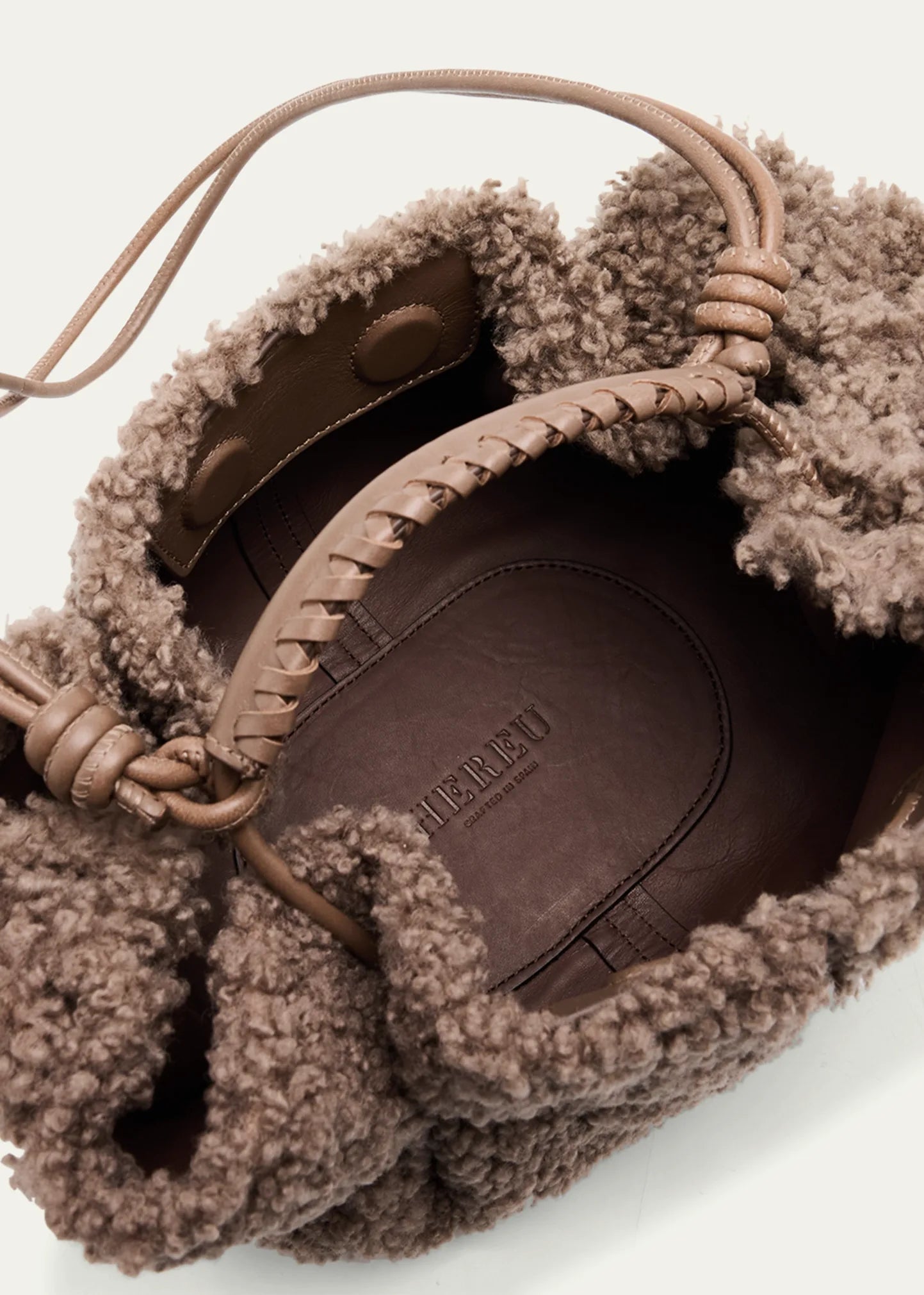Arta Mini Curly Shearling in Dusty Grey, from Hereu