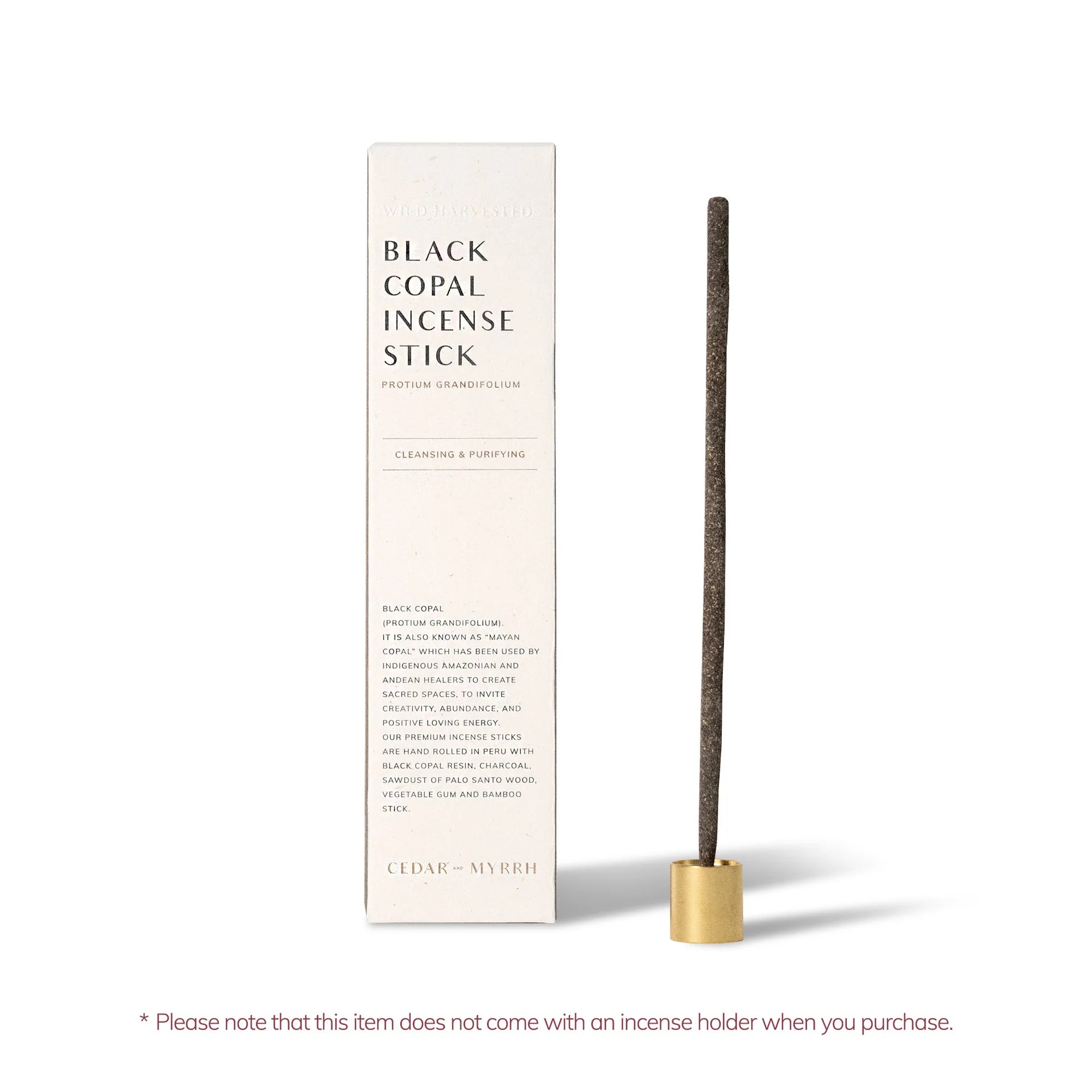 Black Copal Incense Stick, from Cedar and Myrrh