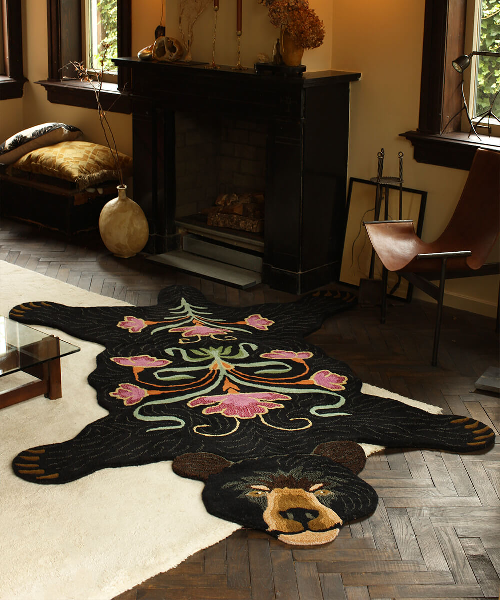 Extra Large Blooming Bear Rug, from Doing Goods