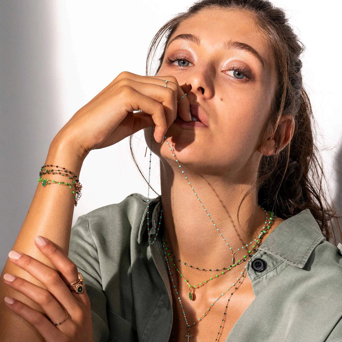 Classic Gigi Emerald Bracelet, Yellow Gold from Gigi Clozeau