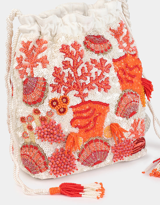 Coral Bucket Bag, from Olivia Dar