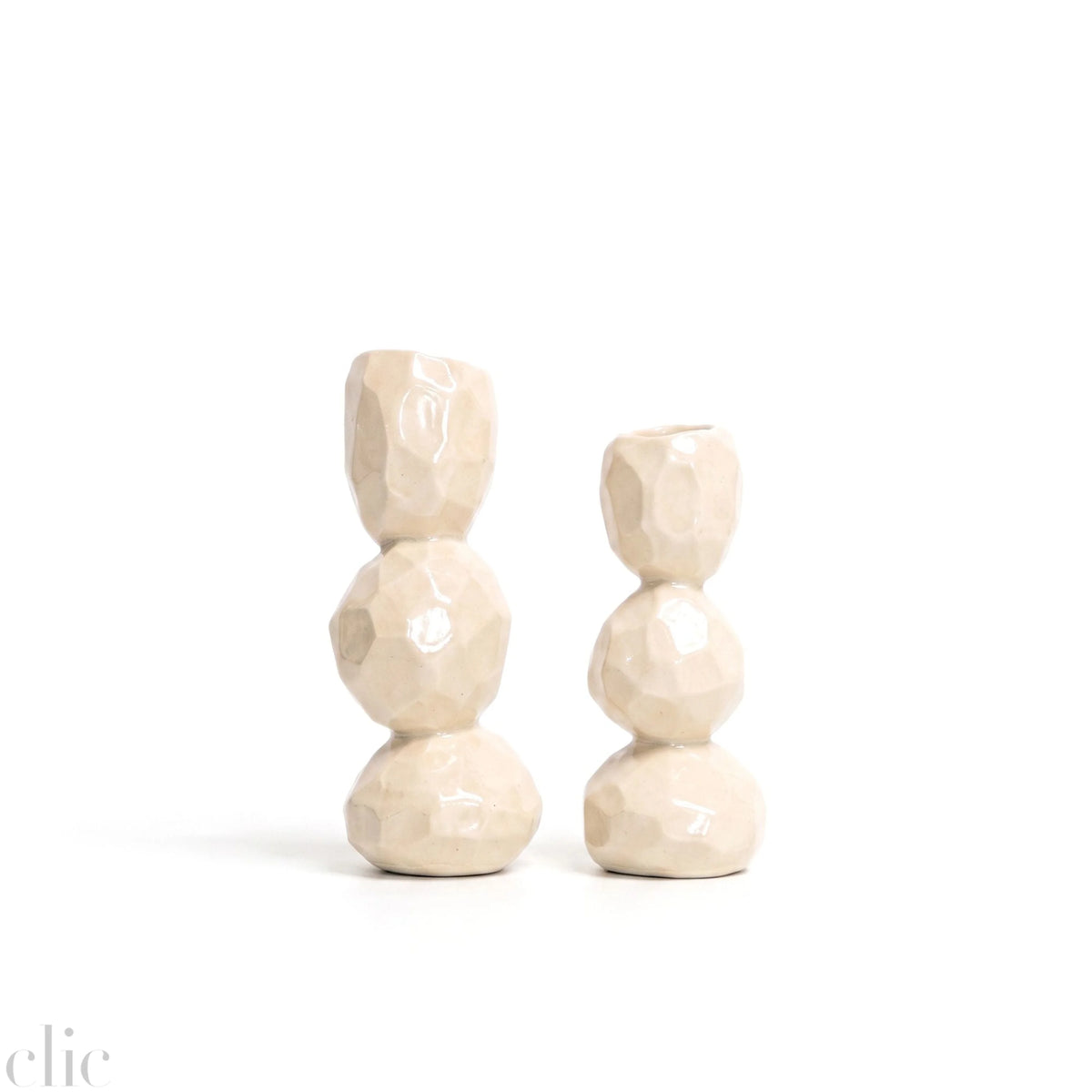 Medium Carved Candkestick Holder