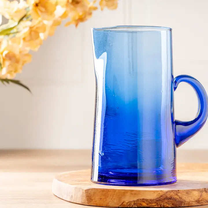 Moroccan Cone Jug in Blue, from Verve Culture