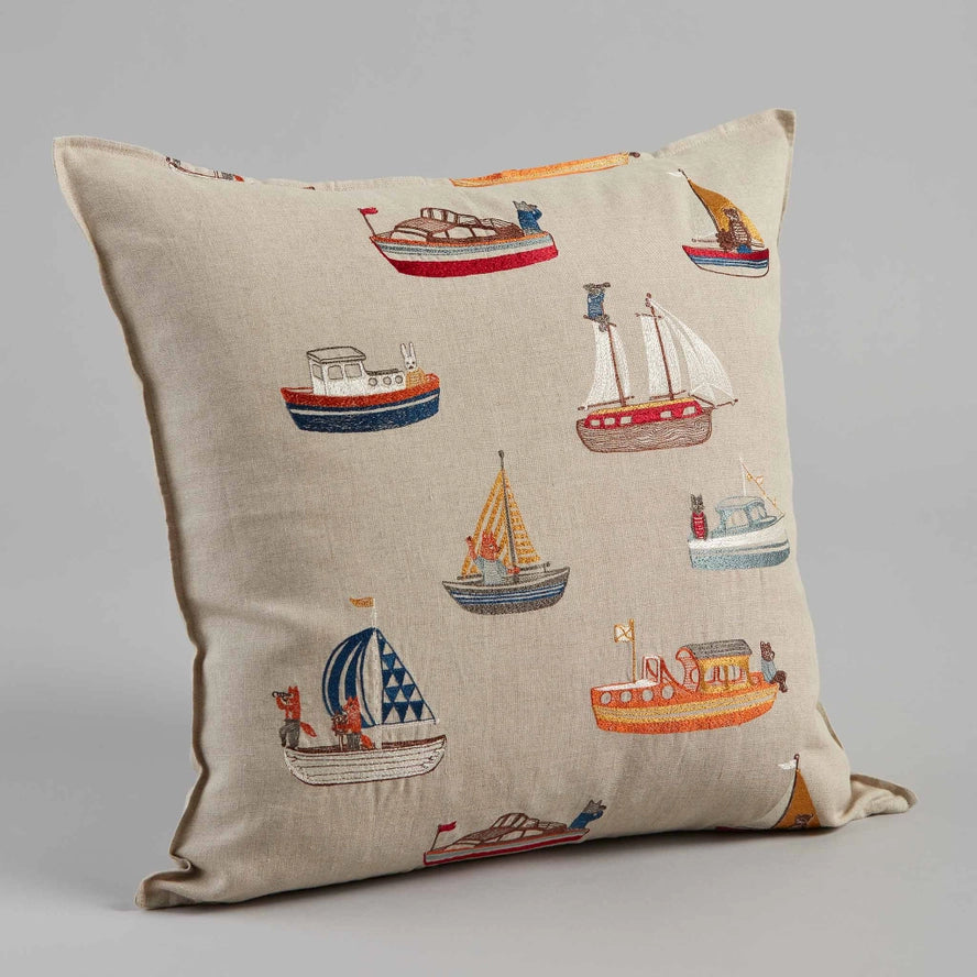Boats Pattern Pillow, from Coral & Tusk