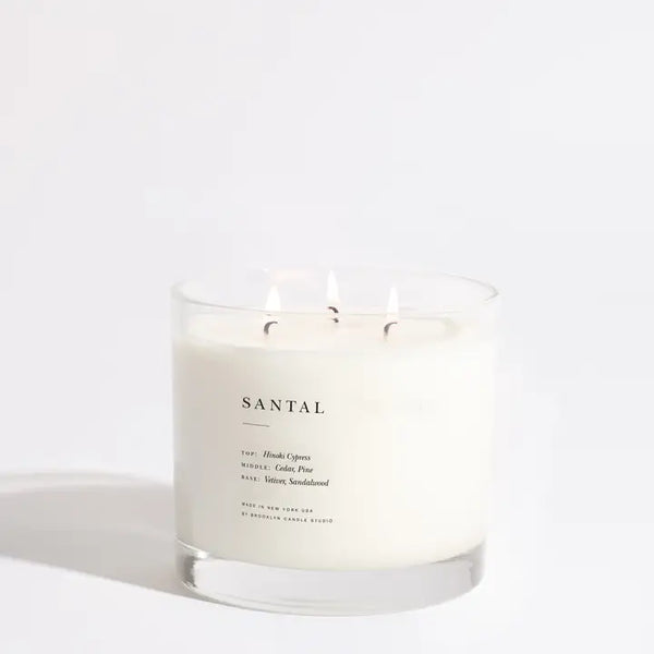 Santal three Wick Candle, from Brooklyn Candle Studio