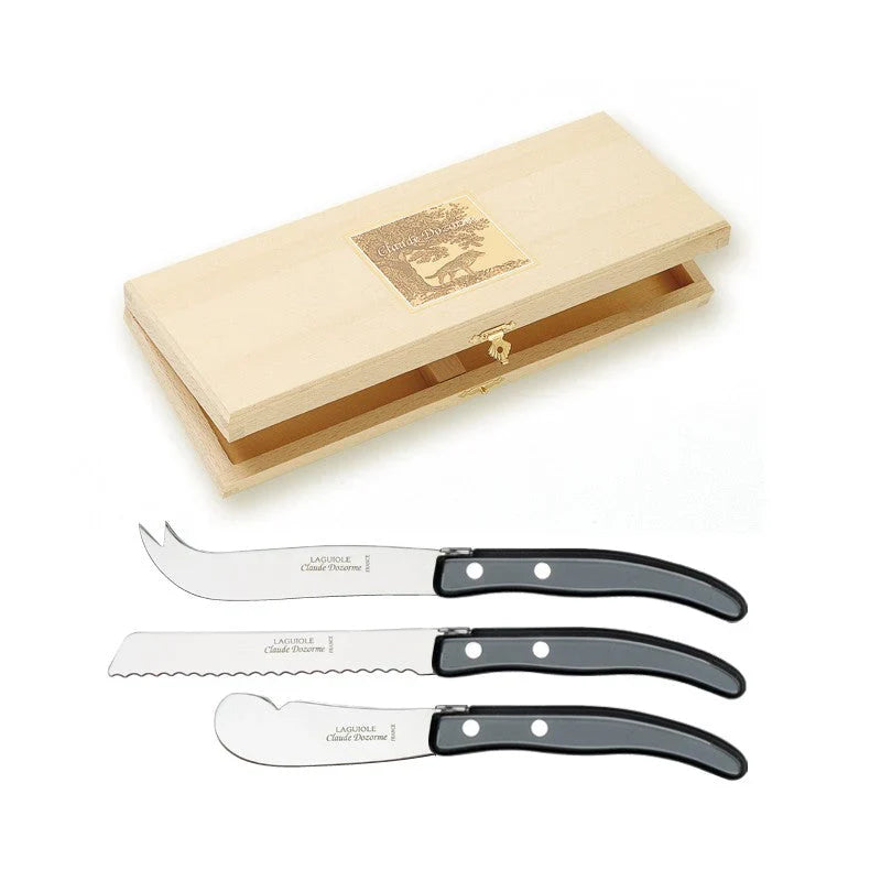 Berlingot 3 Piece Breakfast Set in Grey, from Claude Dozorme